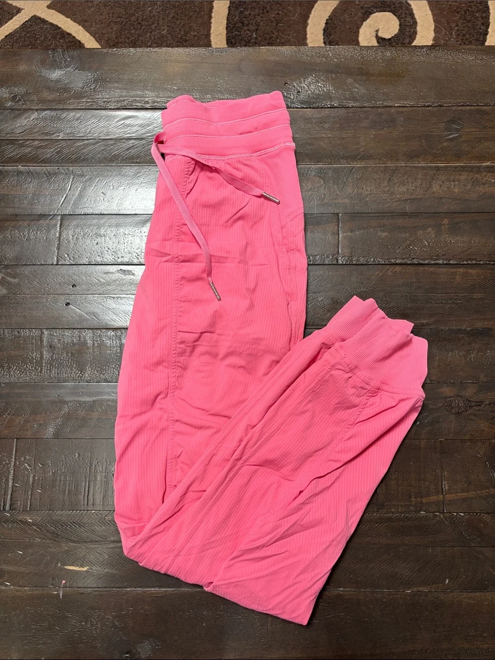 lululemon athletica Pink Ribbed Drawstring Joggers